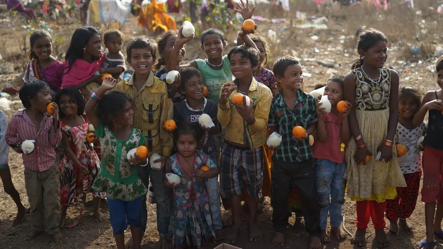 Children supported by Agape's children's ministry smiling together